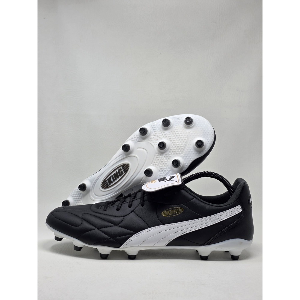 Puma King Top FG/AG Size 13 Mens Black White Soccer Cleats Shoes 107348-01 New